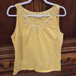 Elegant Yellow Sleeveless Top